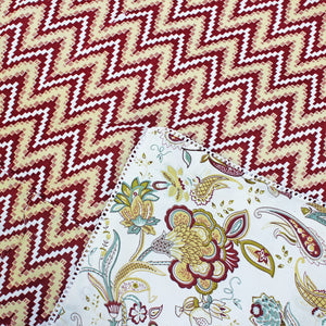 IRIS Designer Border Cotton Reversible Dohar, Rust