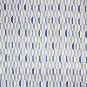 Soft Cotton Geometrical Print 250 TC Fitted Bedsheet In Blue Online In India