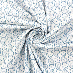 Soft 250 TC Printed Floral Cotton Fitted Bedsheet in Blue online at best prices