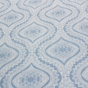 Soft 250 TC Printed Floral Cotton Fitted Bedsheet in Blue online at best prices