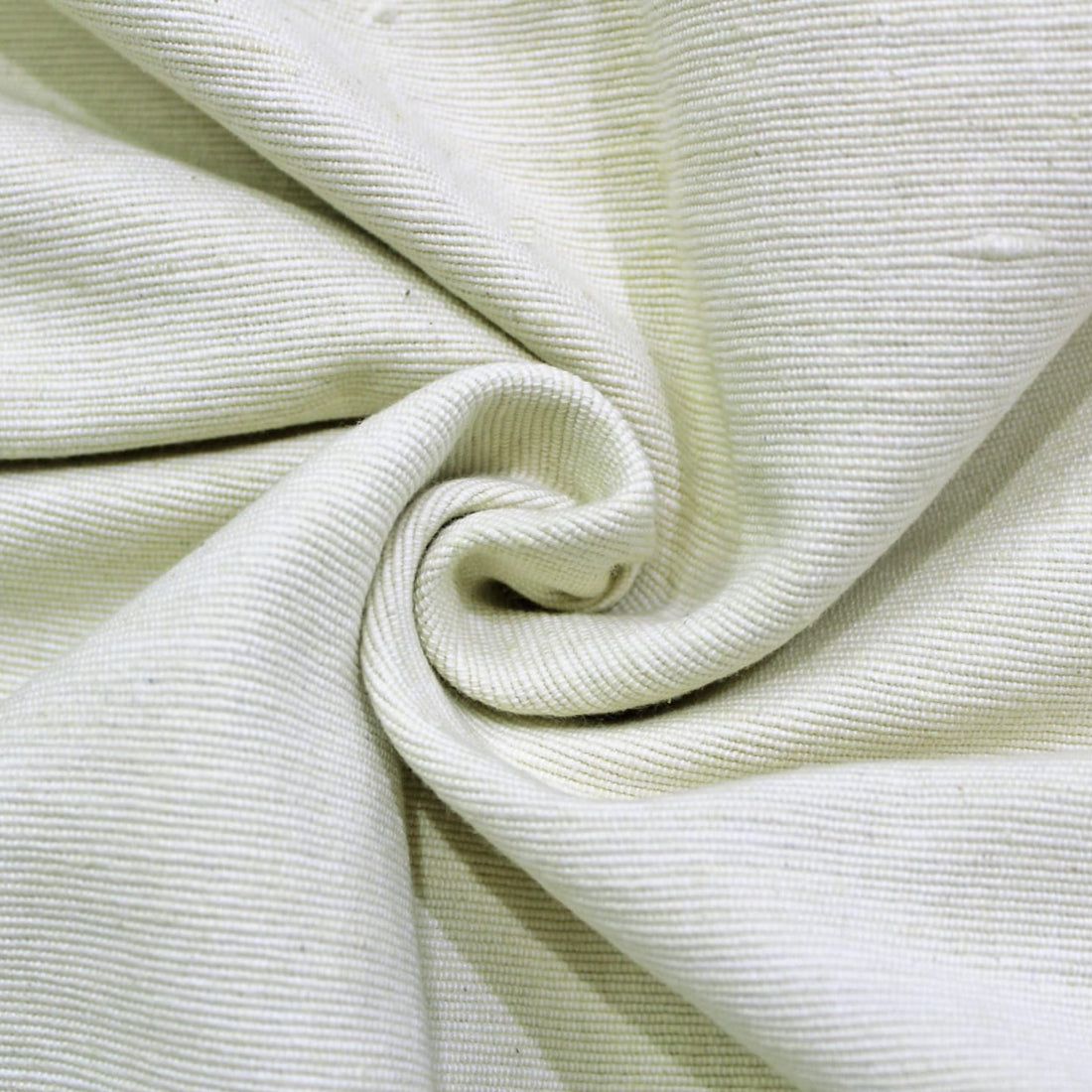 Handloom Corded Weave 330 GSM Plain Cotton Fabric 48" (122 cms) - Cream