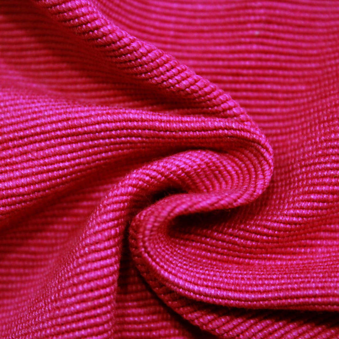 Handloom Corded Weave 330 GSM Plain Cotton Fabric 48" (122 cms) - Pink