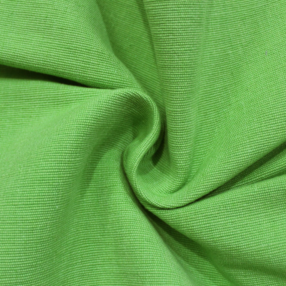 Handloom Corded Weave 330 GSM Plain Cotton Fabric 48" (122 cms) - Apple