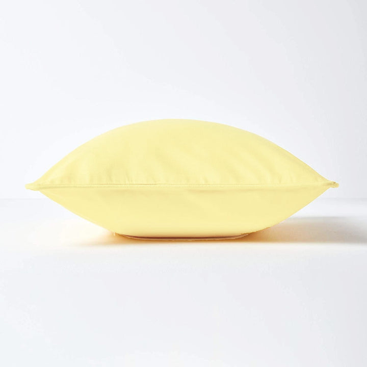 Plain Cotton Decorative Cushion Cover 1 Pc in Light Yellow online at best prices