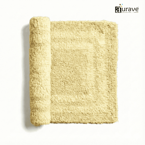 Close-up Luxury Reversible Cotton Bathmat, Light Gold Design