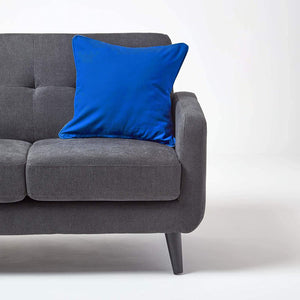 Plain Cotton Decorative Cushion Cover 1 Pc in Marine Blue online at best prices