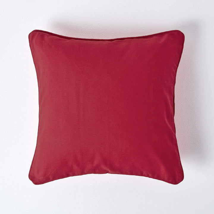 Plain Cotton Decorative Cushion Cover 1 Pc in Maroon online at best prices