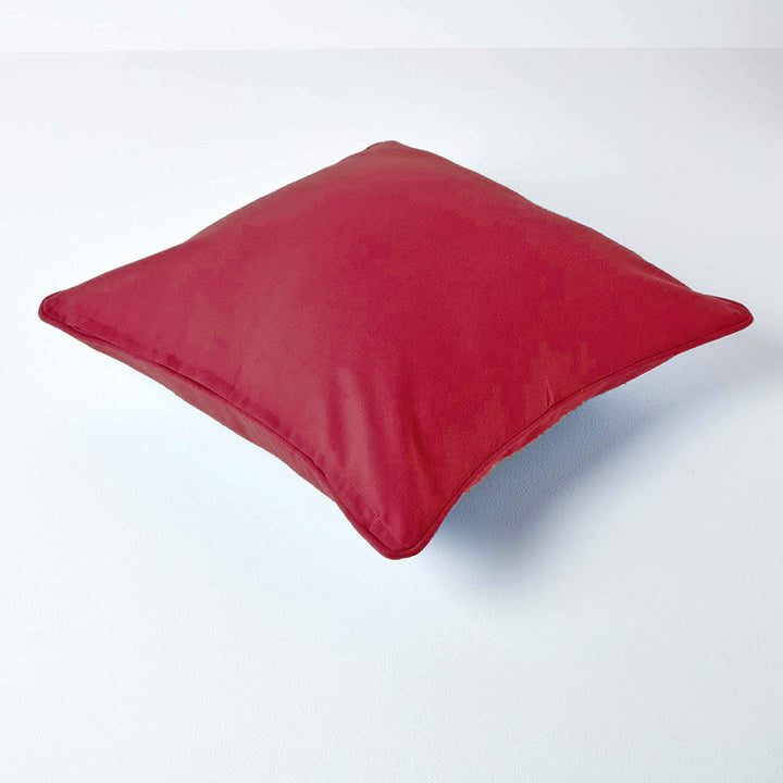 Plain Cotton Decorative Cushion Cover 1 Pc in Maroon online at best prices