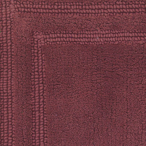 Close-up of AURAVE Luxury Reversible Cotton Bathmat, Maroon