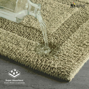 AURAVE Luxury Reversible Cotton Bathmat, Mouse