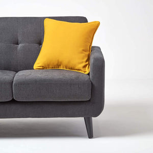 Plain Cotton Decorative Cushion Cover in Mustard online at best prices
