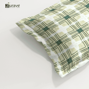Printed Floral Pillow Cover - Beige