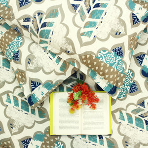 Abstract printed cotton blend bedsheet set