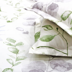 Soft Cotton Floral Print 210 TC Fitted Bedsheet In Cream At Best Prices