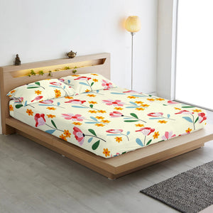 Fitted Bedsheet With Pillow Cover