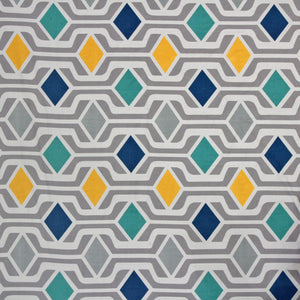 Cotton Geometrical Print 210 TC King Size Fitted Bedsheet In Multicolor Online In India