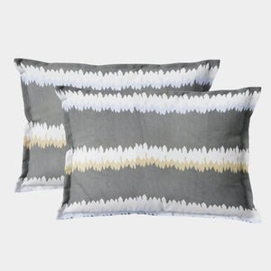 Soft Floral Print Pillow Cover Set In Grey Online At Best prices(2 Pcs)