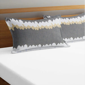 Soft Floral Print Pillow Cover Set In Grey Online At Best prices(2 Pcs)