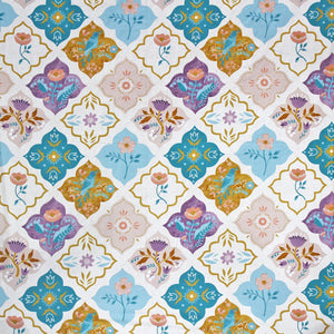 Cotton Floral Print 210 TC King Size Fitted Bedsheet In Multicolor At Online