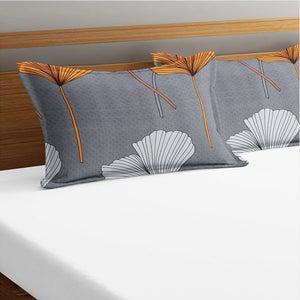 Soft Floral Print Pillow Cover Set In Grey Online At Best prices(2 Pcs)