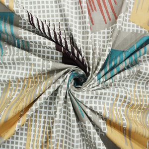 Cotton Floral Print 210 TC King Size Fitted Bedsheet In Multicolor At Best Prices