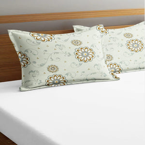 Soft Floral Print Pillow Cover Set In Beige Online At Best prices(2 Pcs)