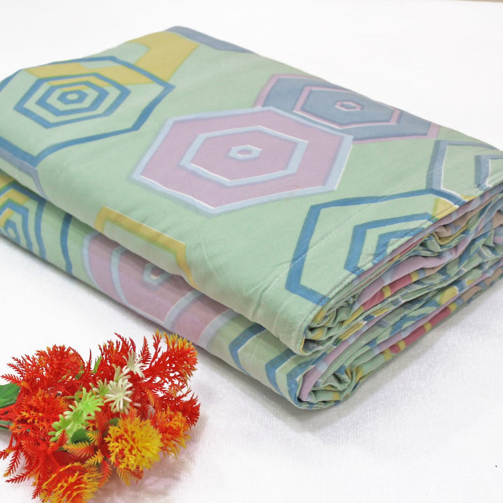 Multicolor Festive Collection Floral Dohar Bedsheet Set (4 Pc) online in India