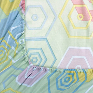 Cotton Floral Print 210 TC King Size Fitted Bedsheet In Multicolor At Best Prices