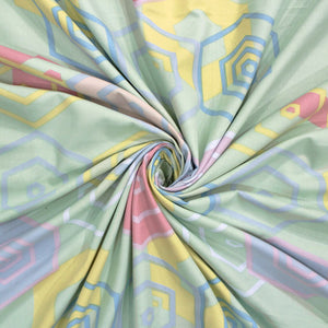 Cotton Floral Print 210 TC King Size Fitted Bedsheet In Multicolor At Best Prices