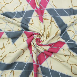 Microfiber Geometrical Reversible AC Dohar Blanket, Multicolor