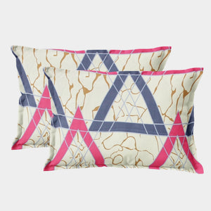 Soft Geometrical Print Pillow Cover Set In Multicolor Online At Best prices(2 Pcs)
