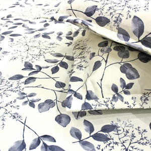 Cotton Floral Print 210 TC King Size Fitted Bedsheet In Cream At Best Prices