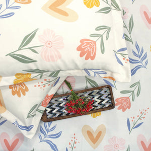Cotton Floral Print 210 TC King Size Fitted Bedsheet In Multicolor At Best Prices