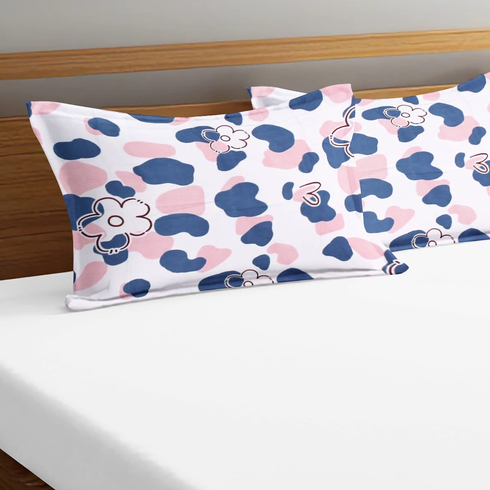 Printed Floral Set of 2 Pcs Pillow Cover - Multicolor