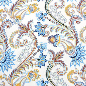 Cotton Paisley Print 210 TC King Size Fitted Bedsheet In Multicolor At Best Prices