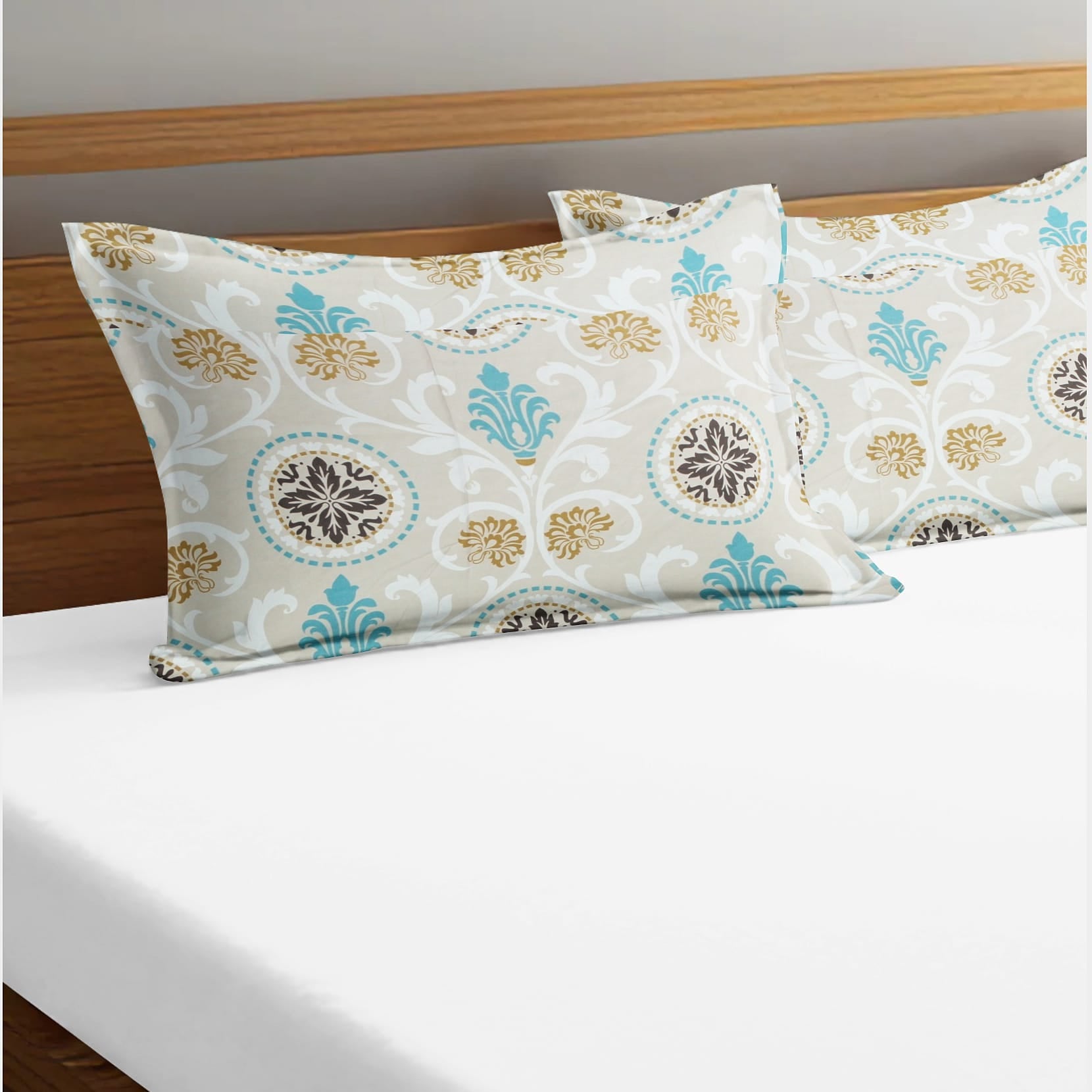 Printed Floral Set of 2 Pcs Pillow Cover - Multicolor