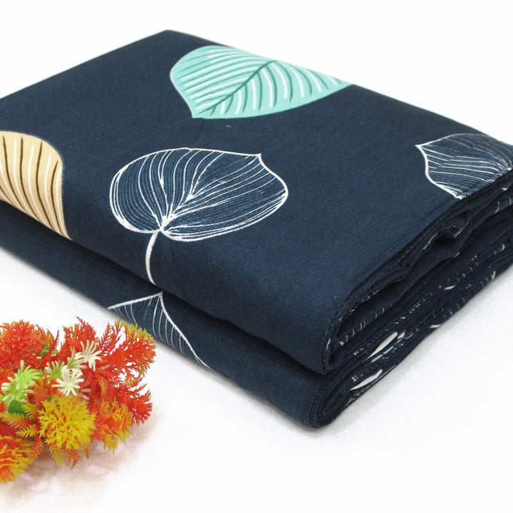 Navy Blue Festive Collection Floral Dohar Bedsheet Set (4 Pc) online in India