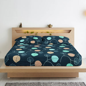 Cotton Floral Print Fitted Bedsheet