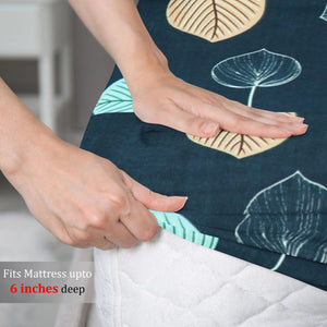 Elastic Fitted Bedsheet In Navy Blue