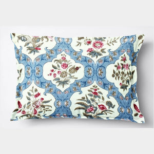 Soft Floral Print Pillow Cover Set In Blue Online At Best prices(2 Pcs)