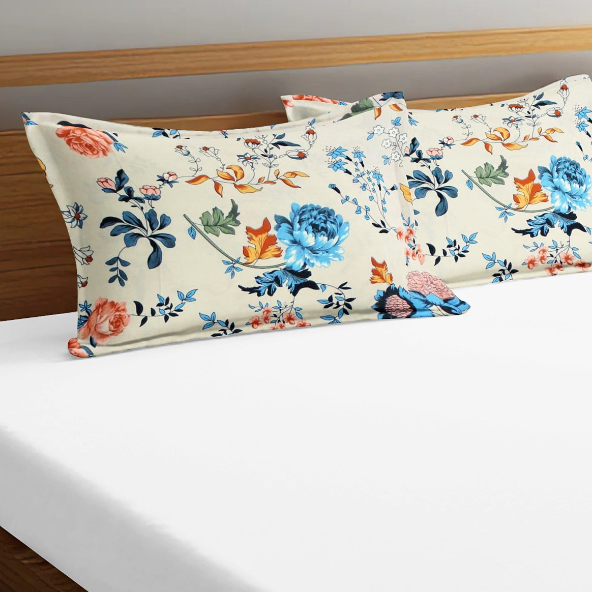 Printed Floral Set of 2 Pcs Pillow Cover - Multicolor