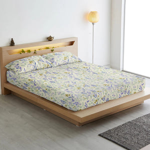 fitted bedsheet with pillow covers – multicolor