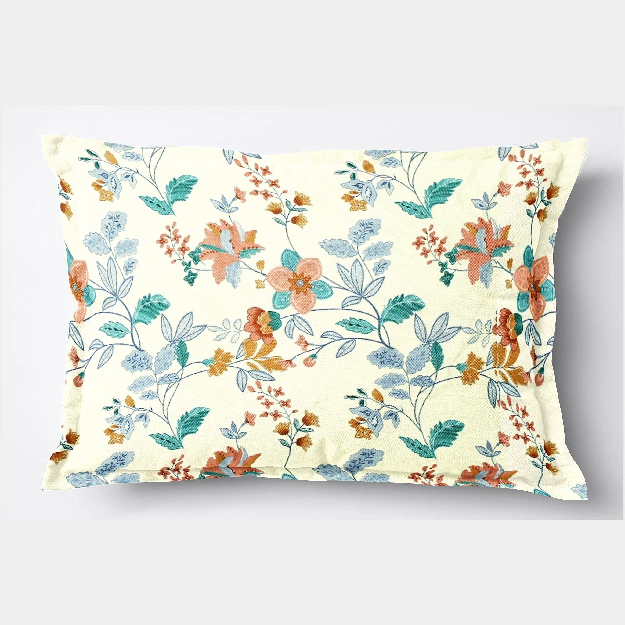 Printed Floral Set of 2 Pcs Pillow Cover - Multicolor