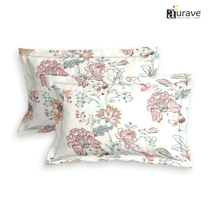 Printed Floral Set of 2 Pcs Pillow Cover - Multicolor