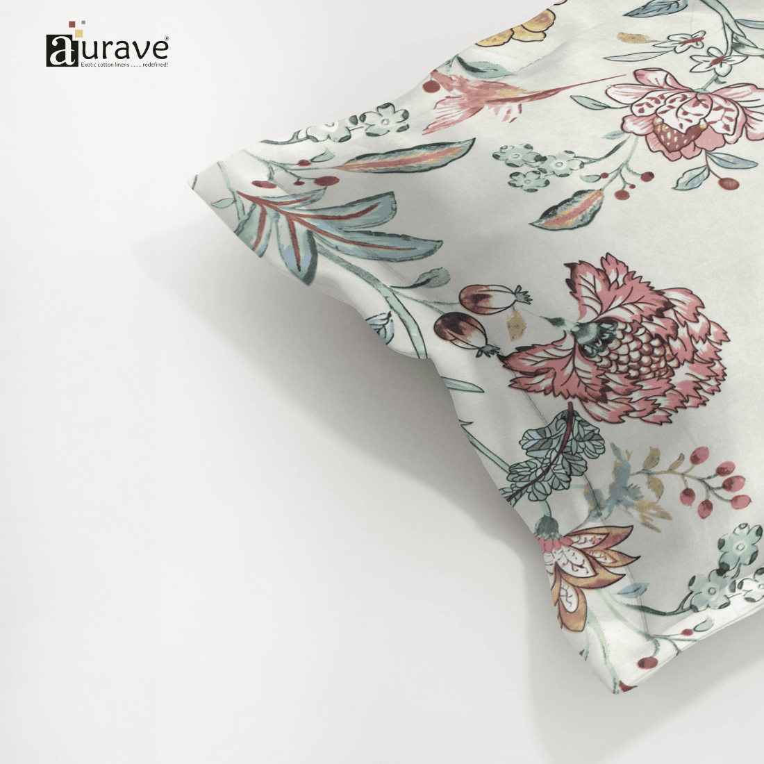 Printed Floral Set of 2 Pcs Pillow Cover - Multicolor