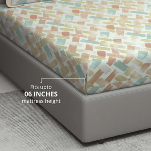 Fitted Bedsheet Fits Upto 06 Inches