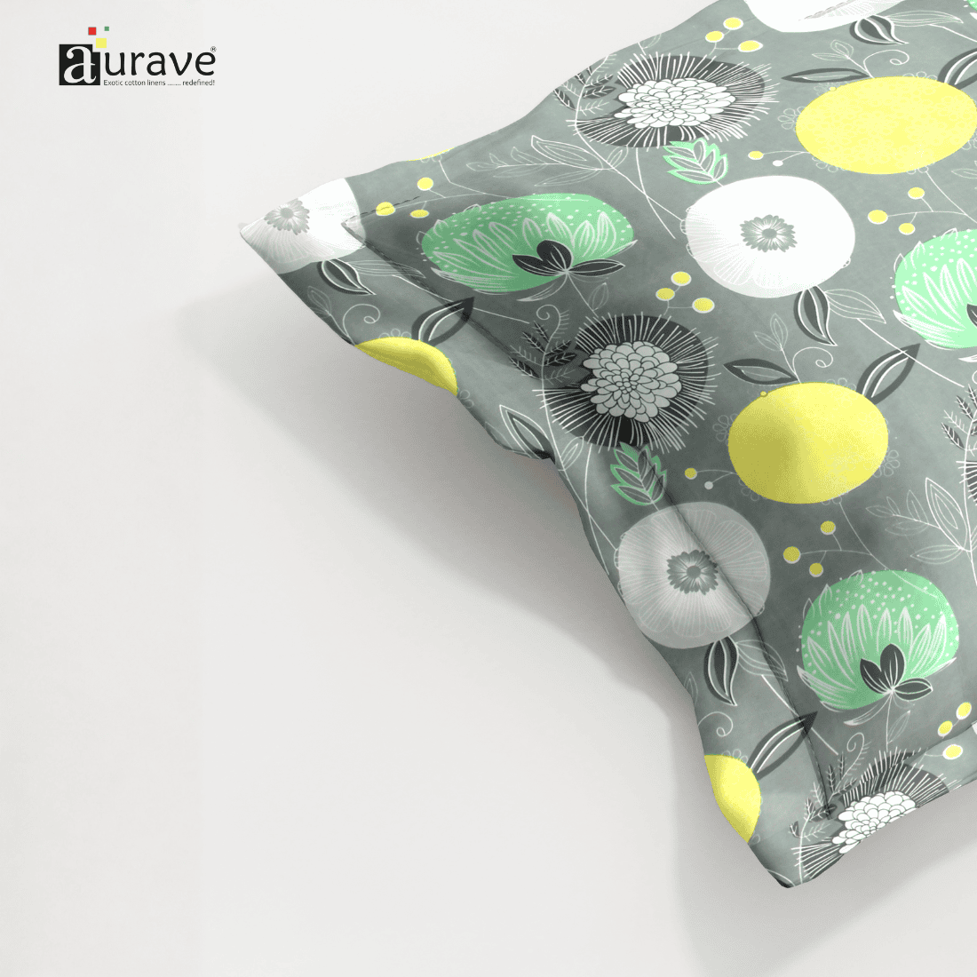 Printed Floral Set of 2 Pcs Pillow Cover - Multicolor