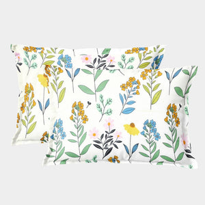 Soft Floral Print Pillow Cover Set In Multicolor Online At Best prices(2 Pcs)