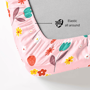 Elastic fitted bedsheet all Around