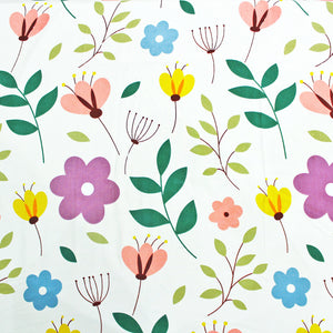 Soft Cotton Floral Print 210 TC Flat Bedsheet In Multicolor At Best Prices